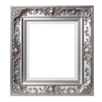 AI generated old vintage antique royal photo frame with beautiful carvings png