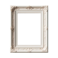 AI generated old vintage antique royal photo frame with beautiful carvings png