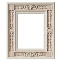 AI generated old vintage antique royal photo frame with beautiful carvings png