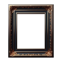 AI generated old vintage antique royal photo frame with beautiful carvings png