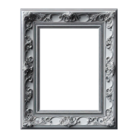 AI generated old vintage antique royal photo frame with beautiful carvings png