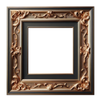 AI generated old vintage antique royal photo frame with beautiful carvings png