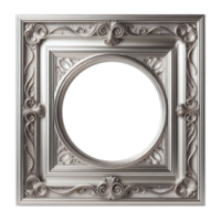 AI generated old vintage antique royal photo frame with beautiful carvings png