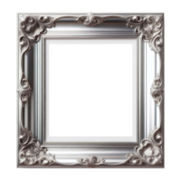 AI generated old vintage antique royal photo frame with beautiful carvings png