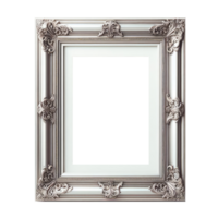 AI generated old vintage antique royal photo frame with beautiful carvings png