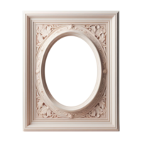 AI generated old vintage antique royal photo frame with beautiful carvings png