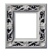 AI generated old vintage antique royal photo frame with beautiful carvings png