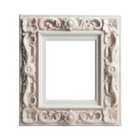 AI generated old vintage antique royal photo frame with beautiful carvings png