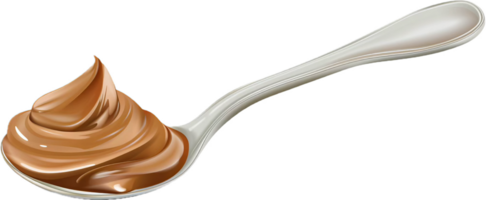 AI generated Spoon of Smooth Peanut Butter and Peanuts png