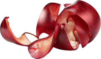 AI generated Red Apple Peel Close-Up png