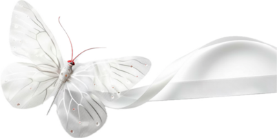 AI generated White Dragonfly Model png