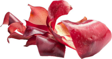 AI generated Red Apple Peel Close-Up png