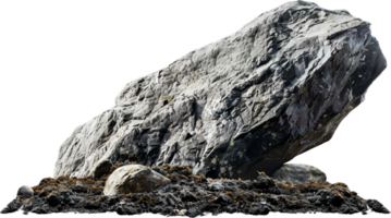 AI generated Textured Boulder png