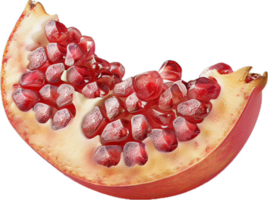 AI generated Fresh Cut Pomegranate with Juicy Seeds png