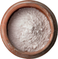 AI generated Salt in Wooden Bowl Top View png