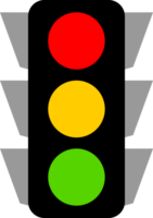 trafik ljus signal Pol regler gata med röd gul och grön ljus gata väg ikon png