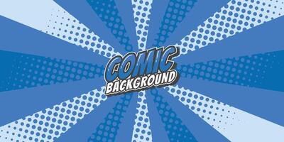 Pop art retro comic rays background. Abstract background with halftone dots design. vector