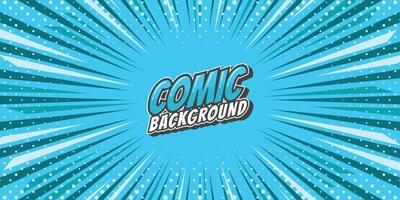 Pop art retro comic rays background. Abstract background with halftone dots design. vector