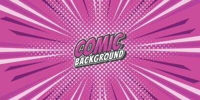 Pop art retro comic rays background. Abstract background with halftone dots design. vector