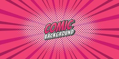 Pop art retro comic rays background. Abstract background with halftone dots design. vector