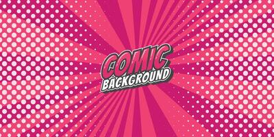 Pop art retro comic rays background. Abstract background with halftone dots design. vector