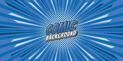 Pop art retro comic rays background. Abstract background with halftone dots design. vector