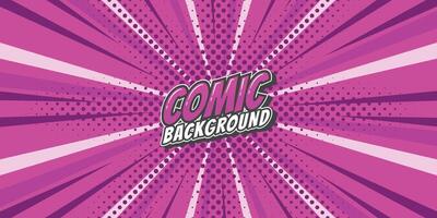 Pop art retro comic rays background. Abstract background with halftone dots design. vector