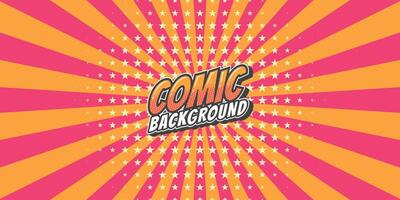 Pop art retro comic rays background. Abstract background with halftone dots design. vector
