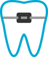 Braces tooth dental icon png