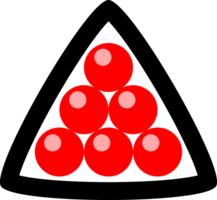 snooker deporte seis rojo pelota icono png