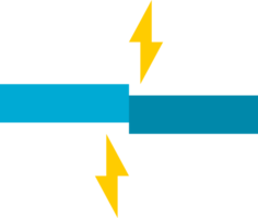 cassé électrique câble câble court circuit icône png