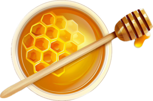 AI generated Honeybees on Honeycomb Dripping with Honey png