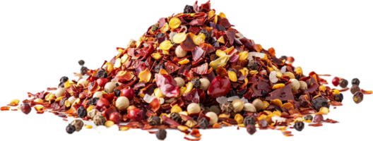 AI generated Colorful Assorted Dried Chili and Peppers Mix png