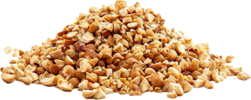 AI generated Heap of Shelled and Halved Hazelnuts png