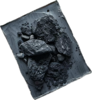 AI generated Handmade Black Charcoal Soap Bar with Scrub Particles png