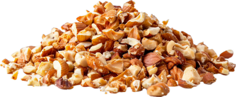 AI generated Heap of Shelled and Halved Hazelnuts png