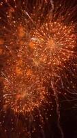 4K New year's eve fireworks celebration loop of real fireworks background video