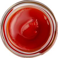 AI generated sauce tomato in jar top view png