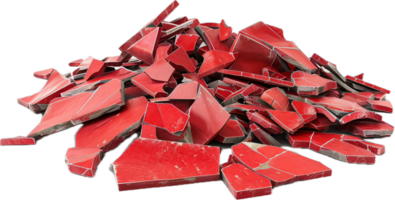 AI generated Pile of Broken Red Jasper Stones png
