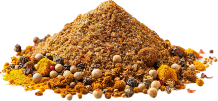 AI generated Colorful Spices and Seasoning Heap png