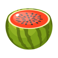 Half of the watermelon. Summer icon. png
