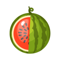 vattenmelon i platt design. sommar ikon. png