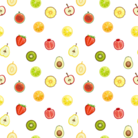 verano sin costura modelo con medio frutas png