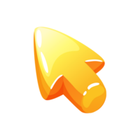 dorado cursor o flecha icono para computadora usar. png