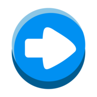 The cartoon forward arrow Button is isolated. Flat design. png