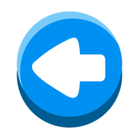 The cartoon back arrow Button is isolated. Flat design. png