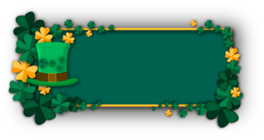 Illustration on theme beautiful shape banner in style paper cut for celebrate holiday patricks day png