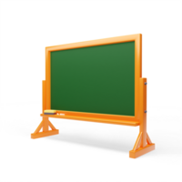 Green blank whiteboard with 3d rendering illustration png