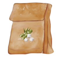 watercolor sugar bag png