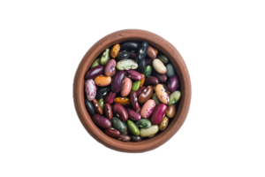 AI generated Colorful Jelly Beans in a Ceramic Bowl png